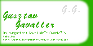 gusztav gavaller business card